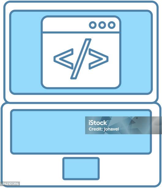 Programm Coding Binary Computer Development Digital Stock Illustration ...