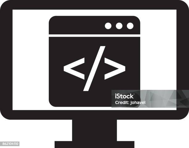 Programm Coding Binary Computer Development Digital Stock Illustration ...