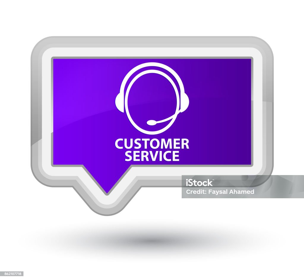 Customer First Purple Customer Service Prime Purple Banner Button Stock Illustration ...