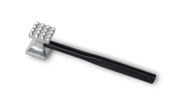 Photo of Hammer for beating the meat or meat tenderizer on white background