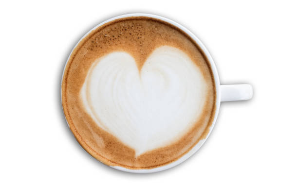 istock hot coffee with foam milk art isolated on white 862112408