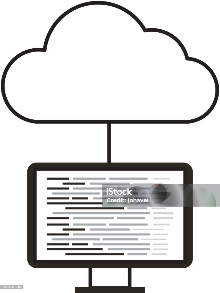 Cloud Computing Programming And Coding Software Stock Illustration ...