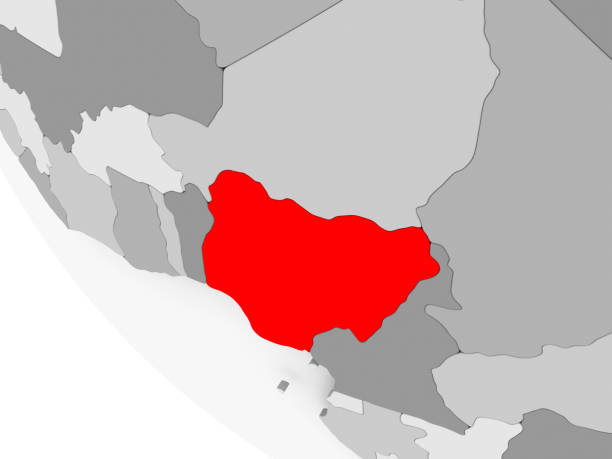istock Map of Nigeria in red 862123884