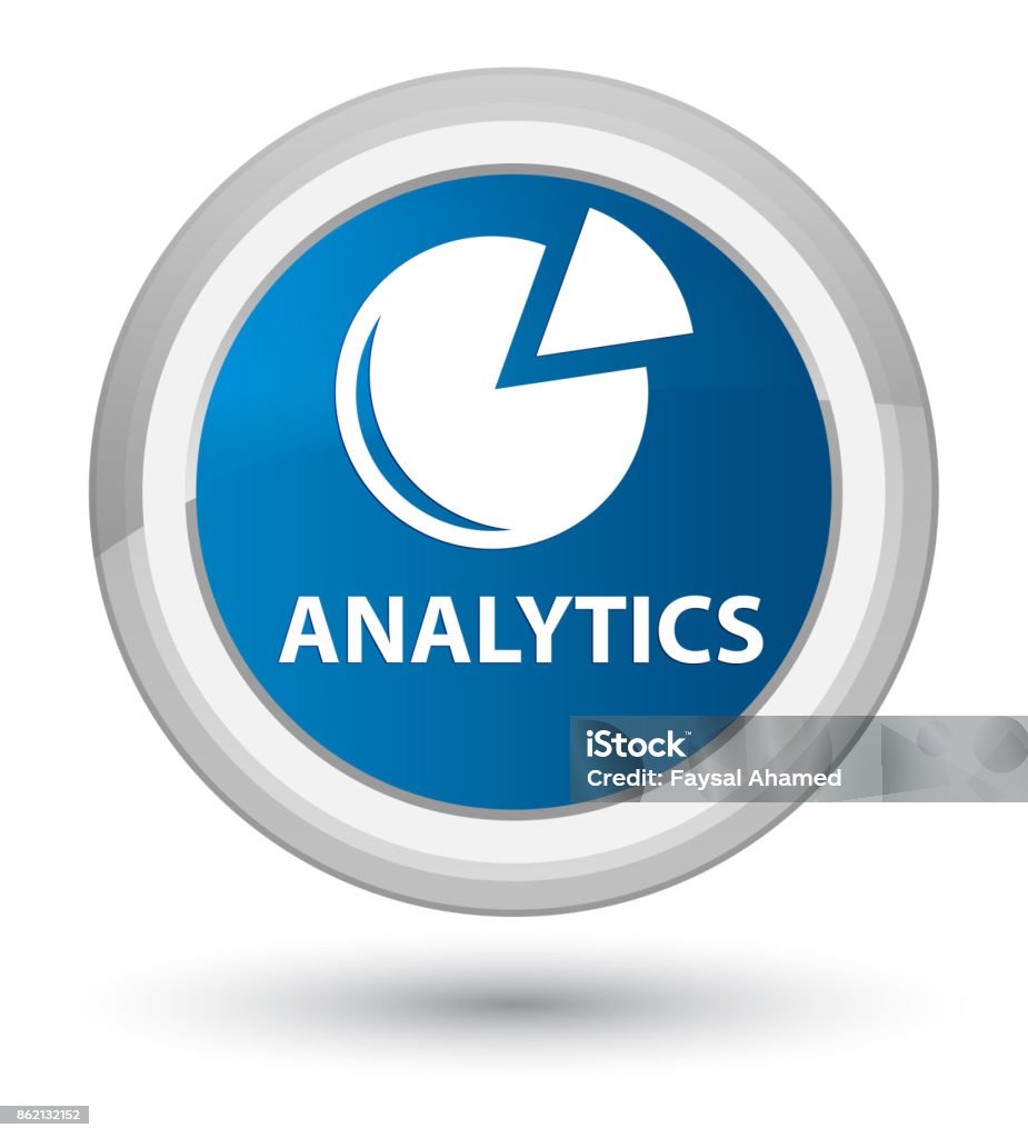 Analytics Button Analytics Prime Blue Round Button Stock Illustration - Download Image ...
