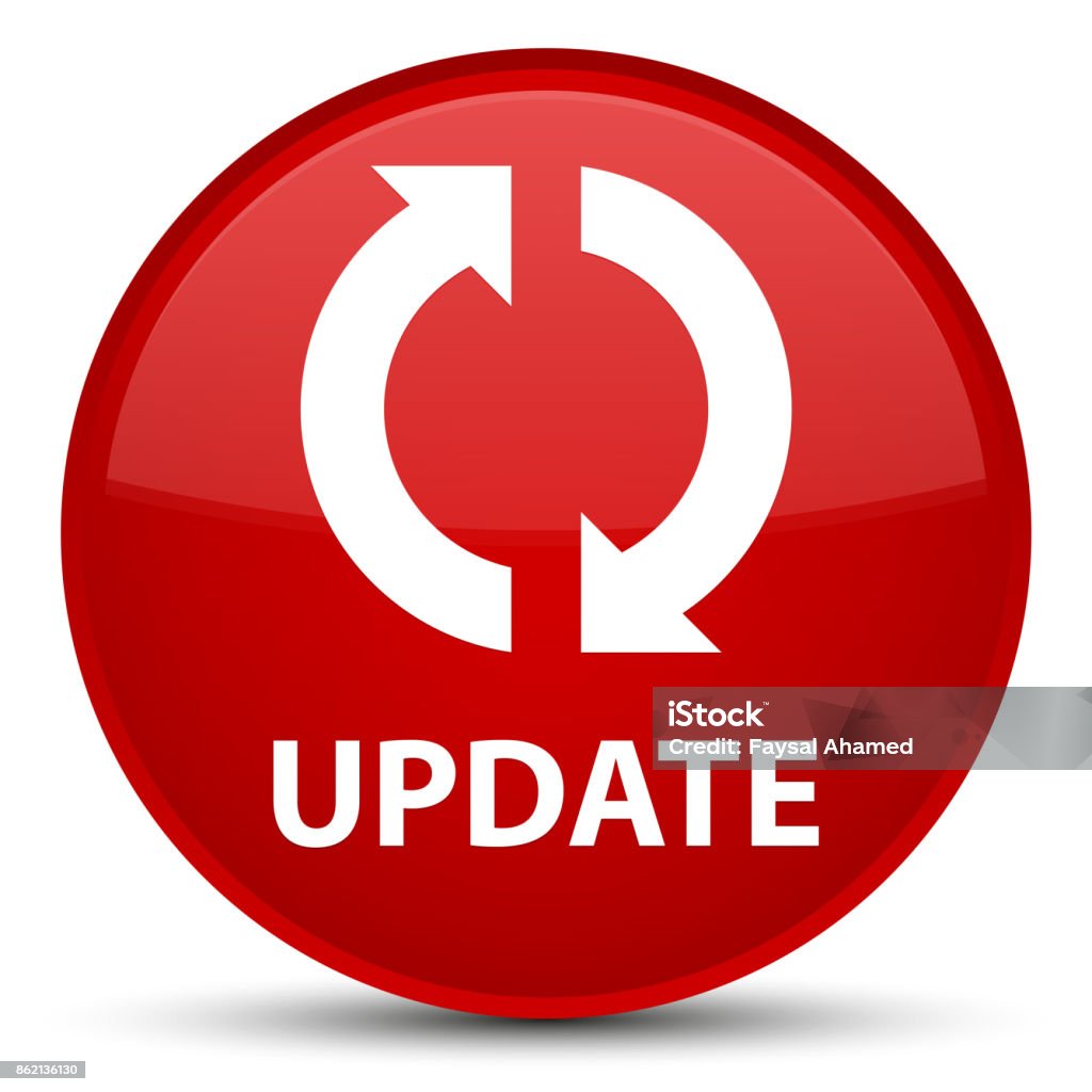 Red Update Button Update Special Red Round Button Stock Illustration - Download Image Now ...