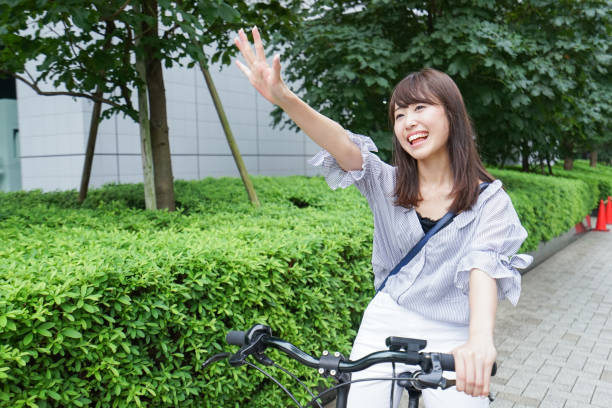 istock Woman riding bike 862136652
