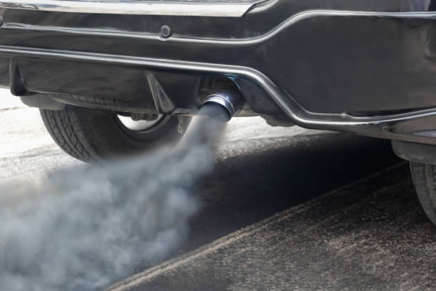 istock Air pollution from vehicle exhaust pipe on road 862142648