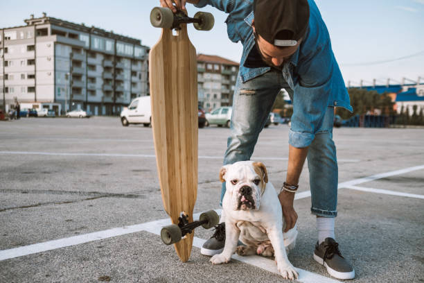istock Urban Skateboarder and Dog 862145704
