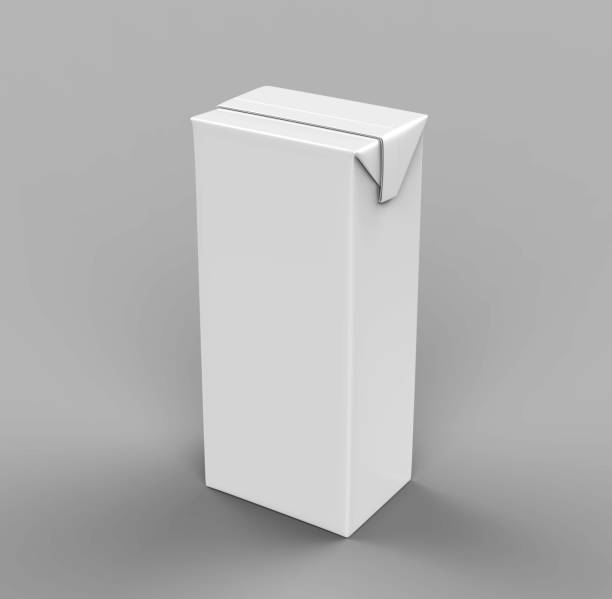 istock Blank Packet Carton Juice & milk pack White Realistic Rendering for mock up template design. 3D Illustration 862160522