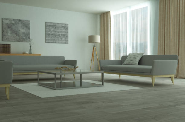istock Gray modern sofa in large sitting room 862167750
