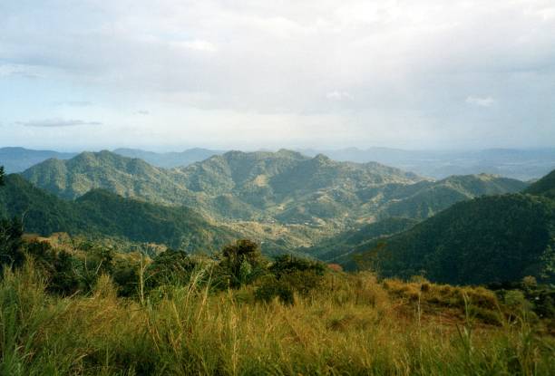 Panorama from Cordillera Central's scenic route, a 167-mile road which traverse the island of Puerto Rico.