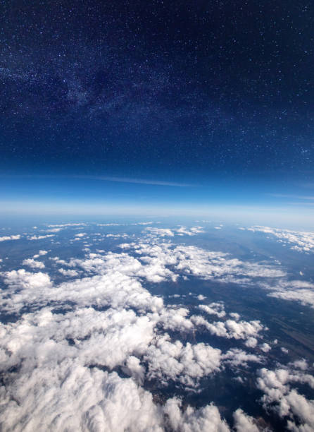 istock High altitude view between sky and space , in to the dark 862175074