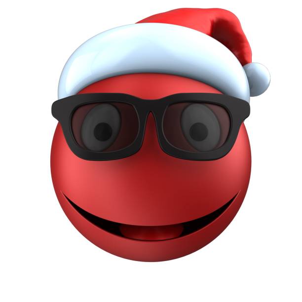 istock 3d red emoticon smile with christmas hat 862175134