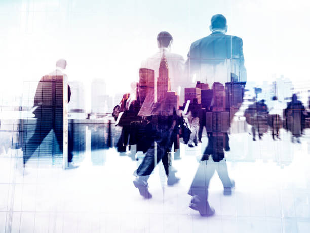 istock Blurred scene of crowded people are walking in rush 862175602