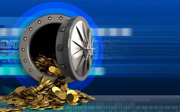 istock 3d golden coins over cyber 862175704