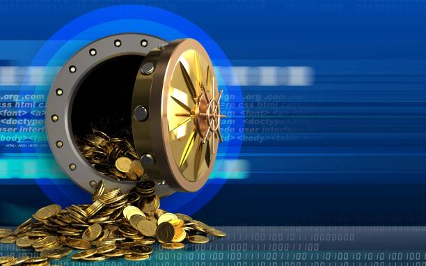 istock 3d golden coins over cyber 862175706