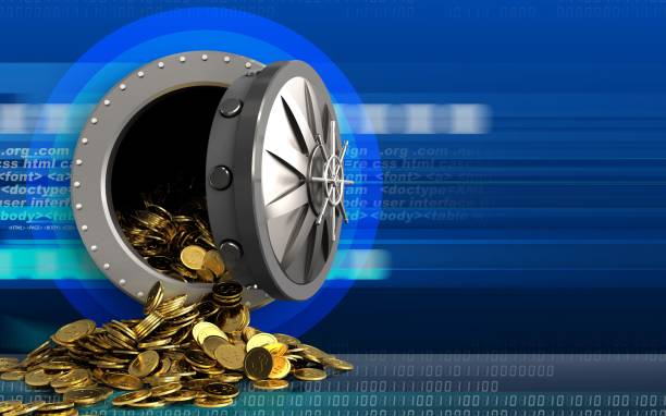istock 3d golden coins over cyber 862175802
