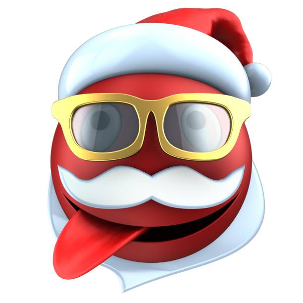 istock 3d red emoticon smile with christmas hat 862179058