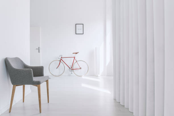 istock Red bike next to entrance 862181008