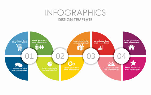 illustrations, cliparts, dessins animés et icônes de modèle de l’infographie. peut être utilisé pour la mise en page de flux de travail, diagramme, options étape affaires, bannière, conception de sites web. - $10