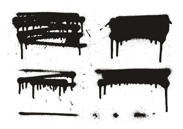 Spray Paint Abstract Vector Backgrounds, Lines & Drips Set 05 This image is a vector illustration and can be scaled to any size without loss of resolution. street art stock illustrations