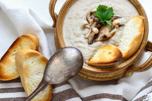 istock Creamy Homemade Mushroom Soup 862200434
