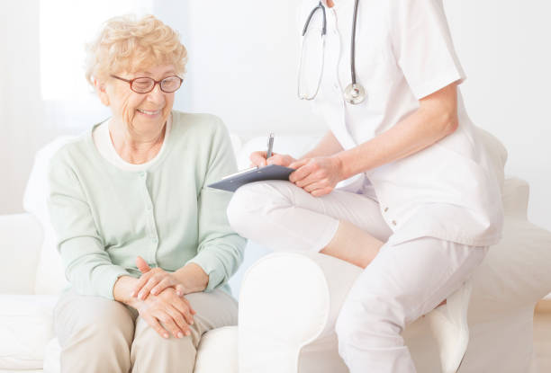istock Satisfied happy senior woman 862200678