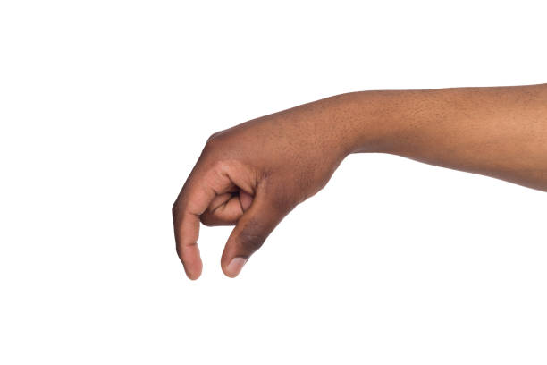 istock Male hand measuring something, cutout, gesture 862201254