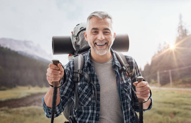 istock Nordic walking on the mountains 862205500