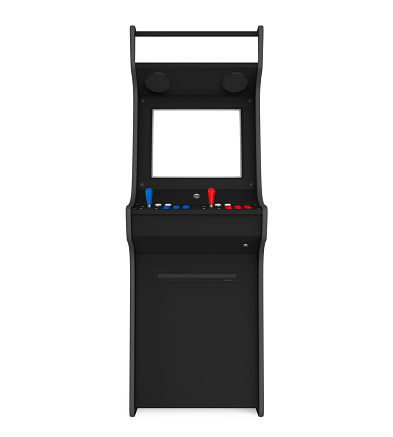 Arcade Game Machine isolated on white background. 3D render
