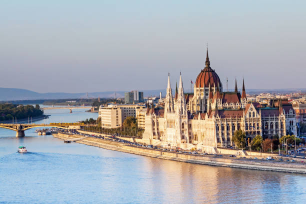 istock Chain bridge and hungarian parliament in Budapest 862209008
