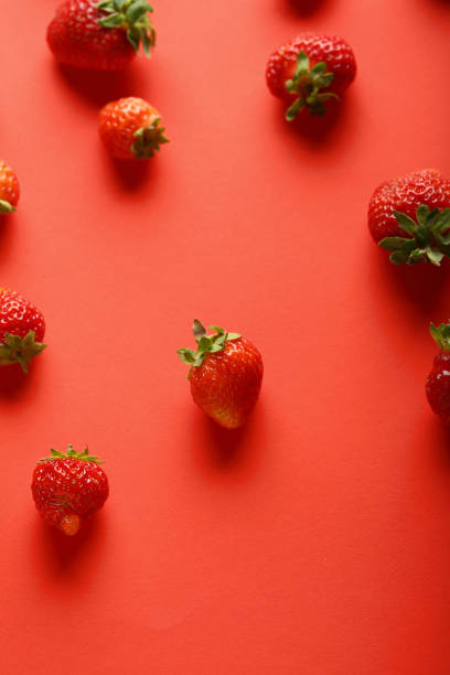istock Local strawberries background, food 862221888