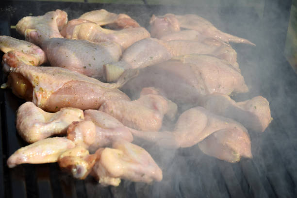 istock Chicken meat that is baked on the grill 862226332