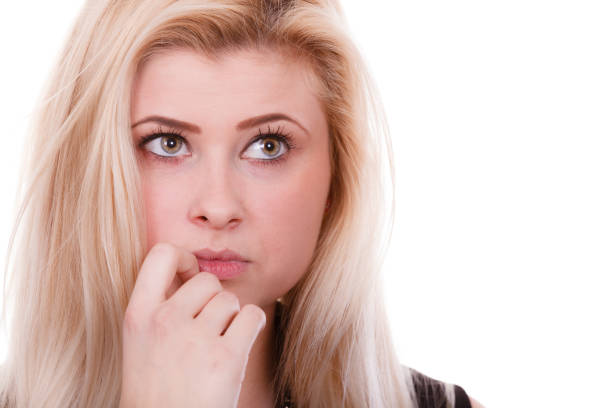 istock Attractive blonde woman thinking and contemplating 862230942