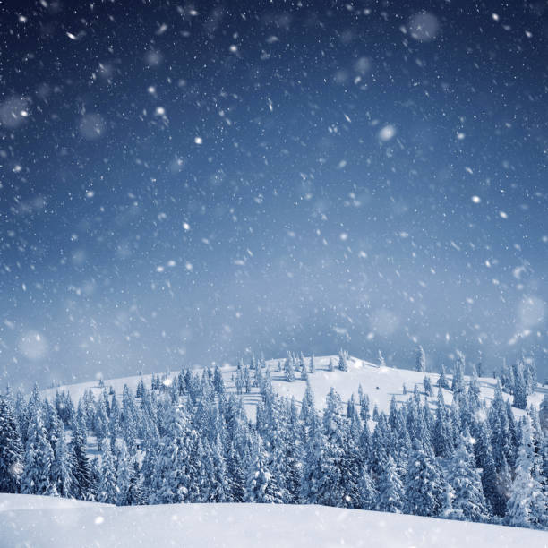 istock Snow blizzard in the morning 862233782