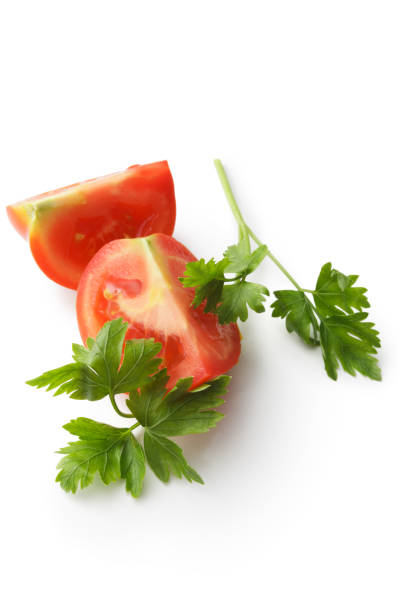 istock Ingredients: Tomato and Parsley Isolated on White Background 862234440