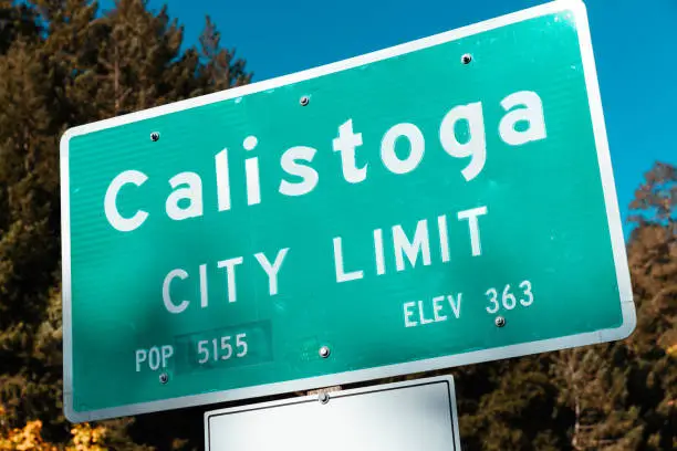 Photo of Calistoga, California, town sign