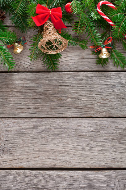 istock Christmas decoration, ornaments and garland frame background 862235874