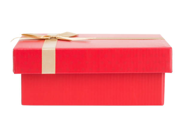 istock Red gift box with yellow bow, a gift, present. Surprise. 862249940