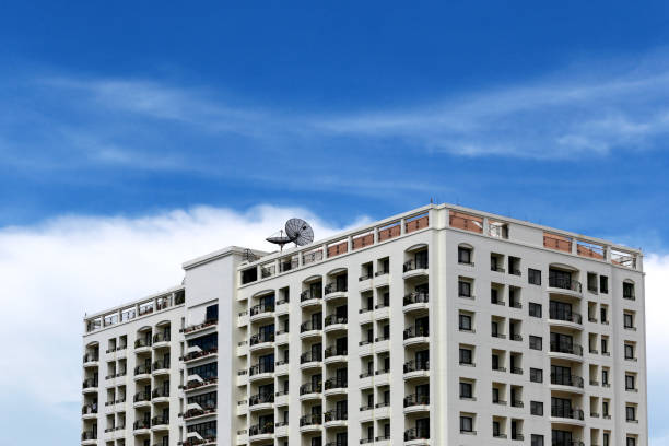 istock High business skyscraper or building on a blue sky background. 862258018