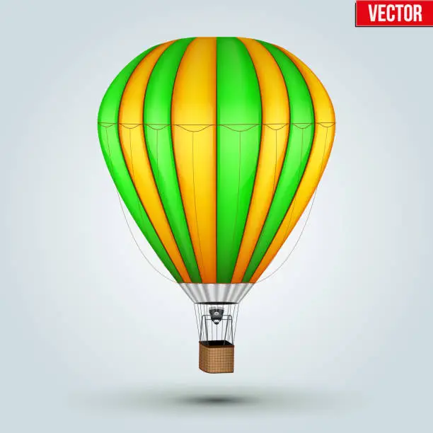 Vector illustration of Hot Air Color balloon