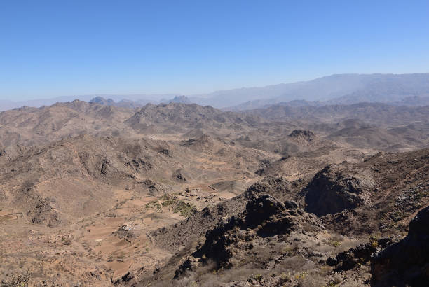 Mountain Yemen landscape. View from above