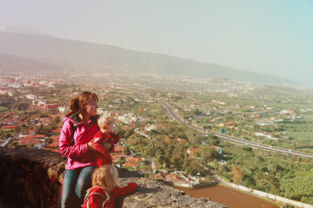 istock mother with two kids looking at panoramic view in Tenerife, Spain 862267602