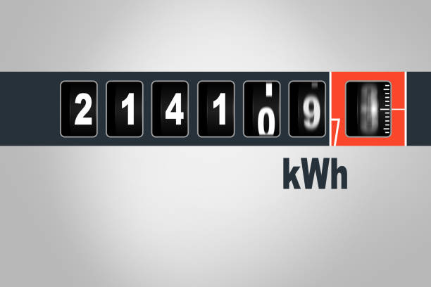 illustrations, cliparts, dessins animés et icônes de compteur d’électricité en cours d’exécution rapide - concept de consommation de puissance - kilowatt