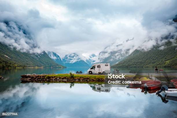 Family Vacation Travel Rv Holiday Trip In Motorhome Stock Photo - Download Image Now