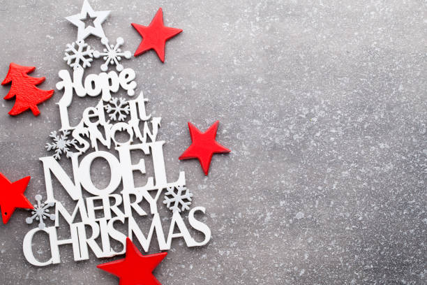 istock Christmas wooden decor on the snow background. 862271418