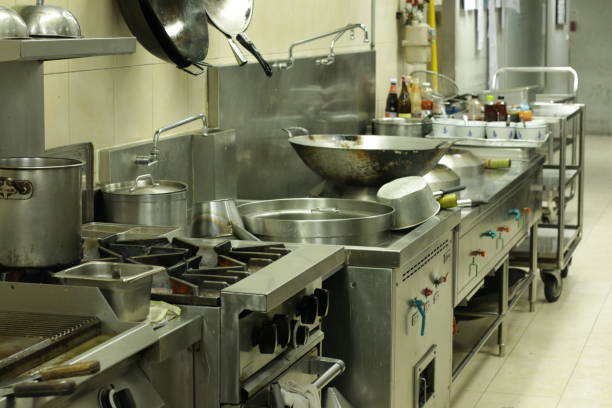 istock Stainless steel for in hotel kitchen 862273502