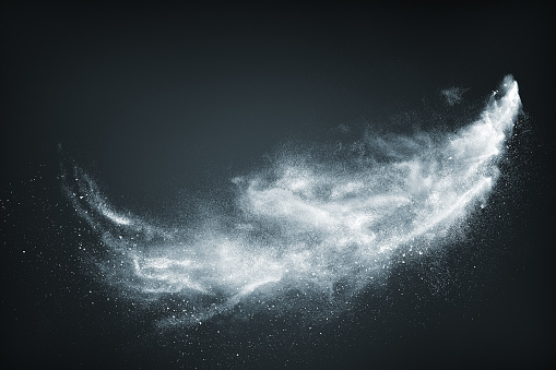 Diseño abstracto de la nube de nieve polvo blanco photo