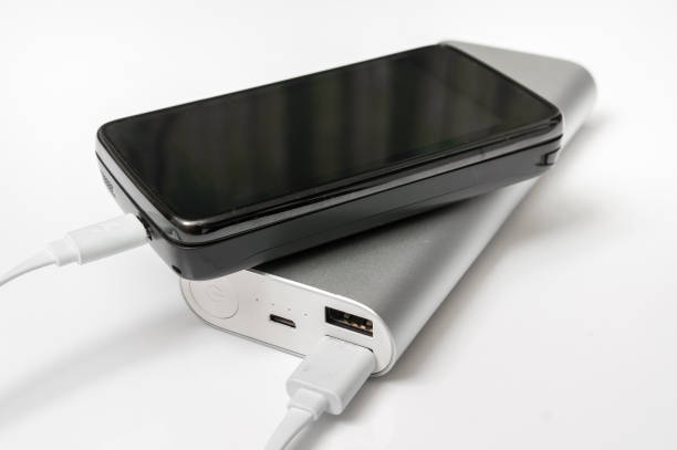 istock Charging smartphone from white powerbank 862274804
