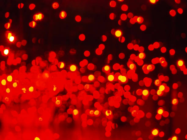 istock Abstract red bokeh background of night lights 862278926